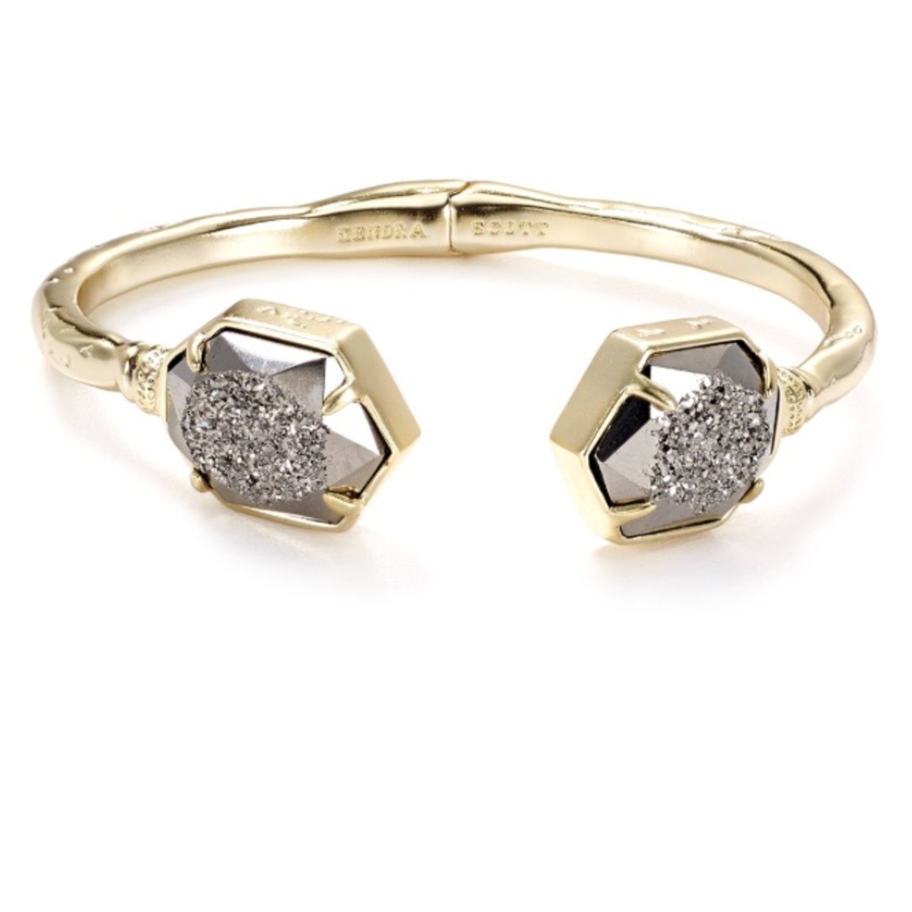 *Sold* Rare Kendra Scott Jan Metallic Drusy Cuff - Picture 3 of 8